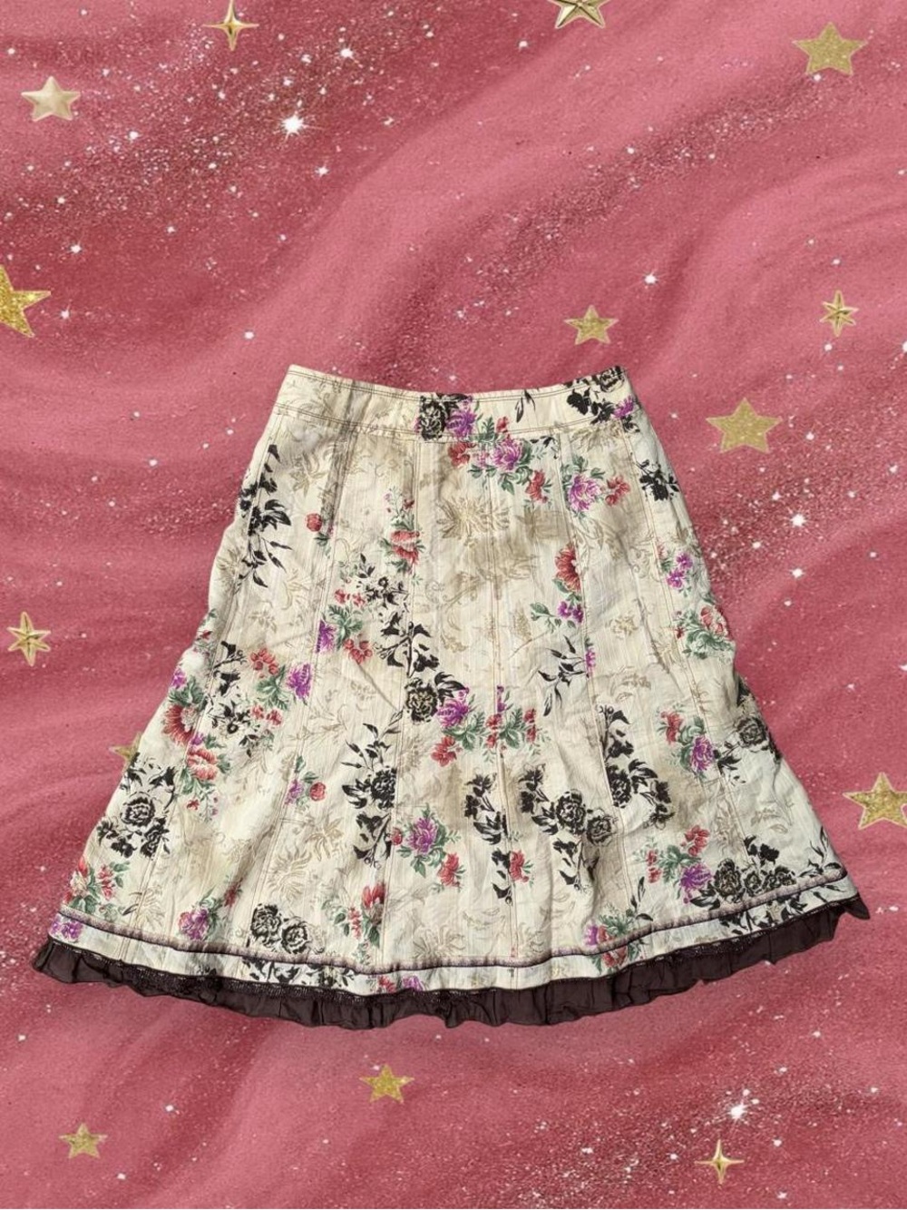 vintage floral skirt
